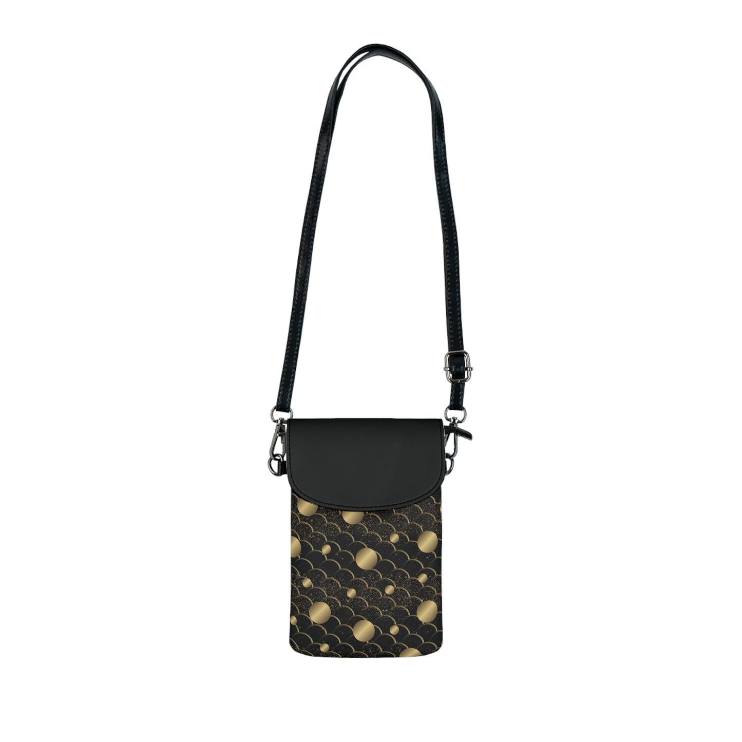Phone Wallet - Black and Gold Art Deco Print