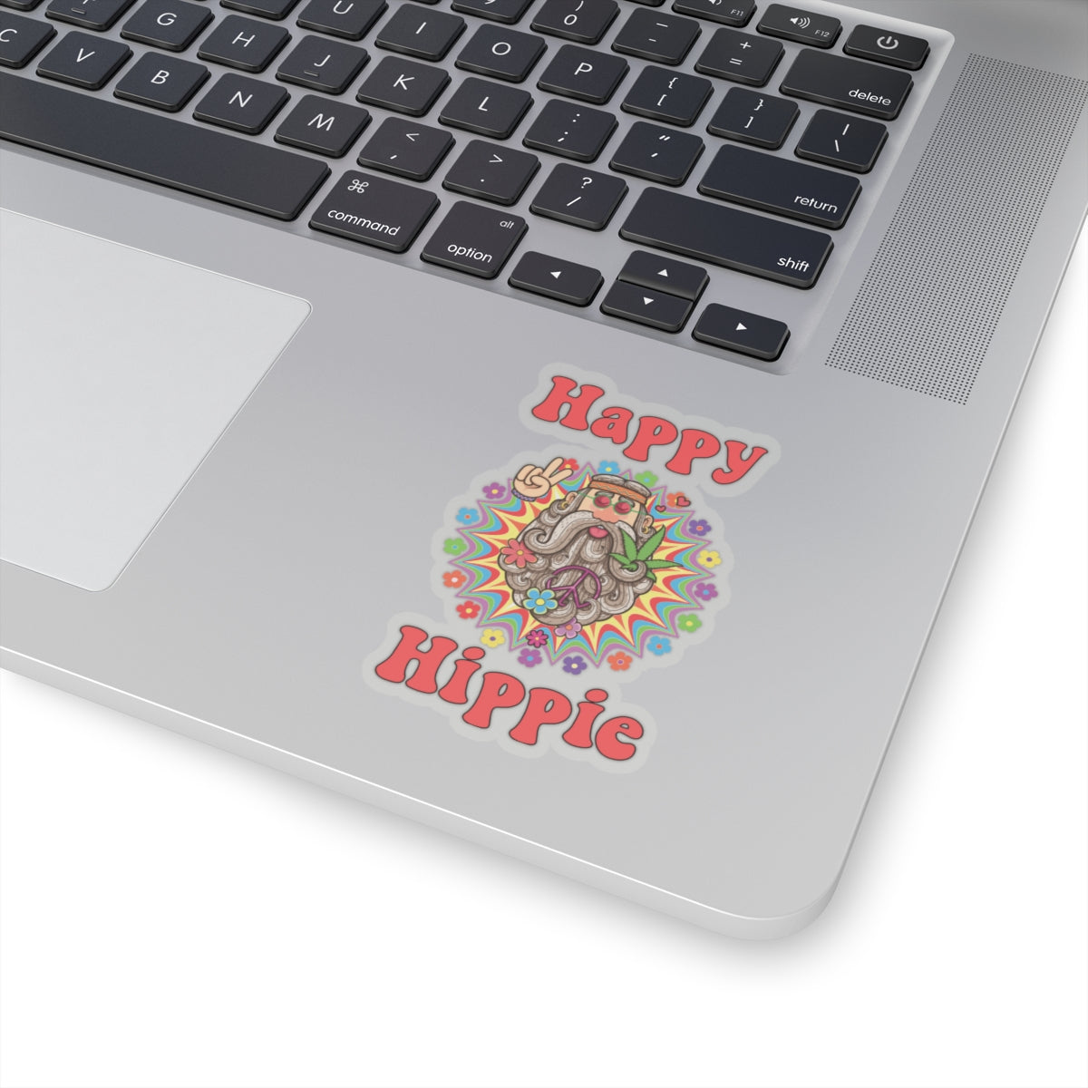 Psychedelic Happy Hippie Kiss-Cut Stickers
