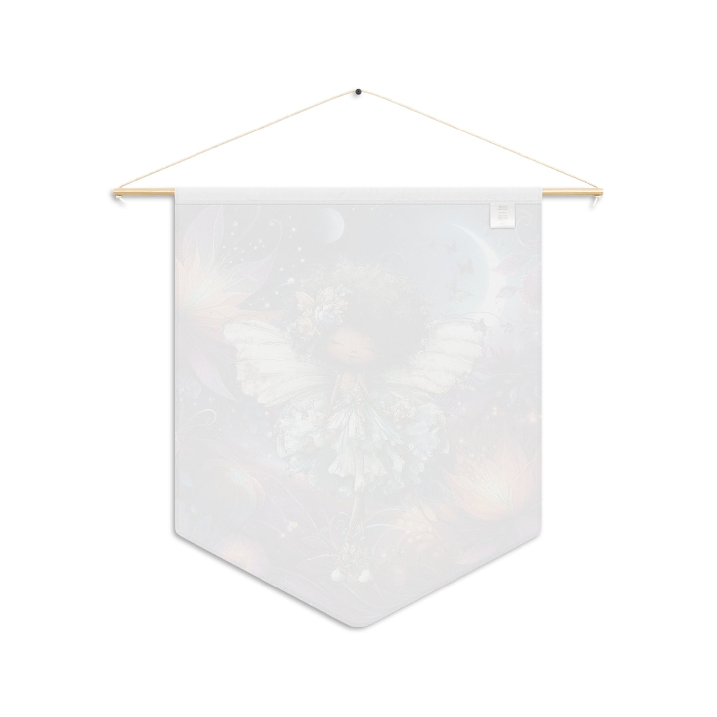 Whimsical Fairy Pennant Wall Banner — Enchanted Floral Nightgirl Decor