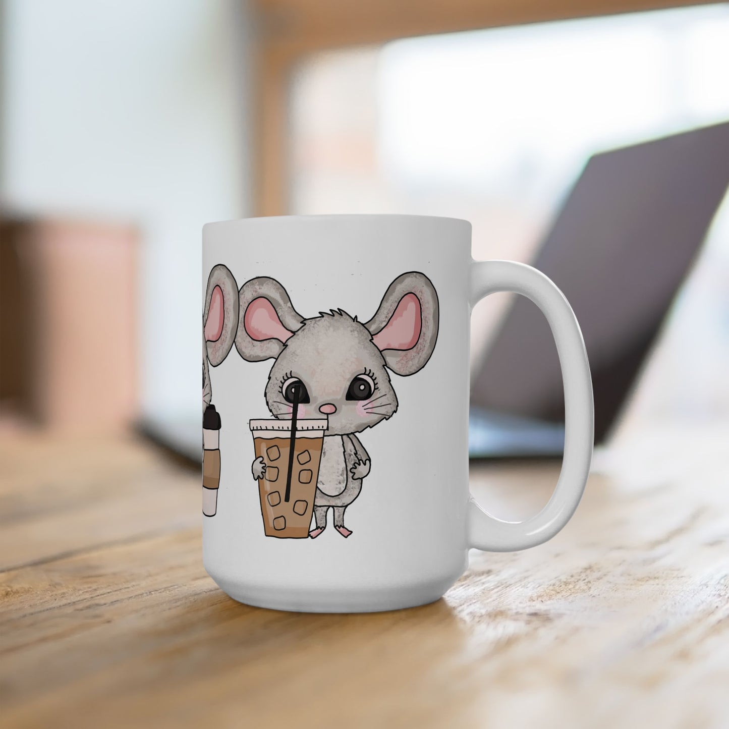 Cute Mouse Coffee Mug – 15oz