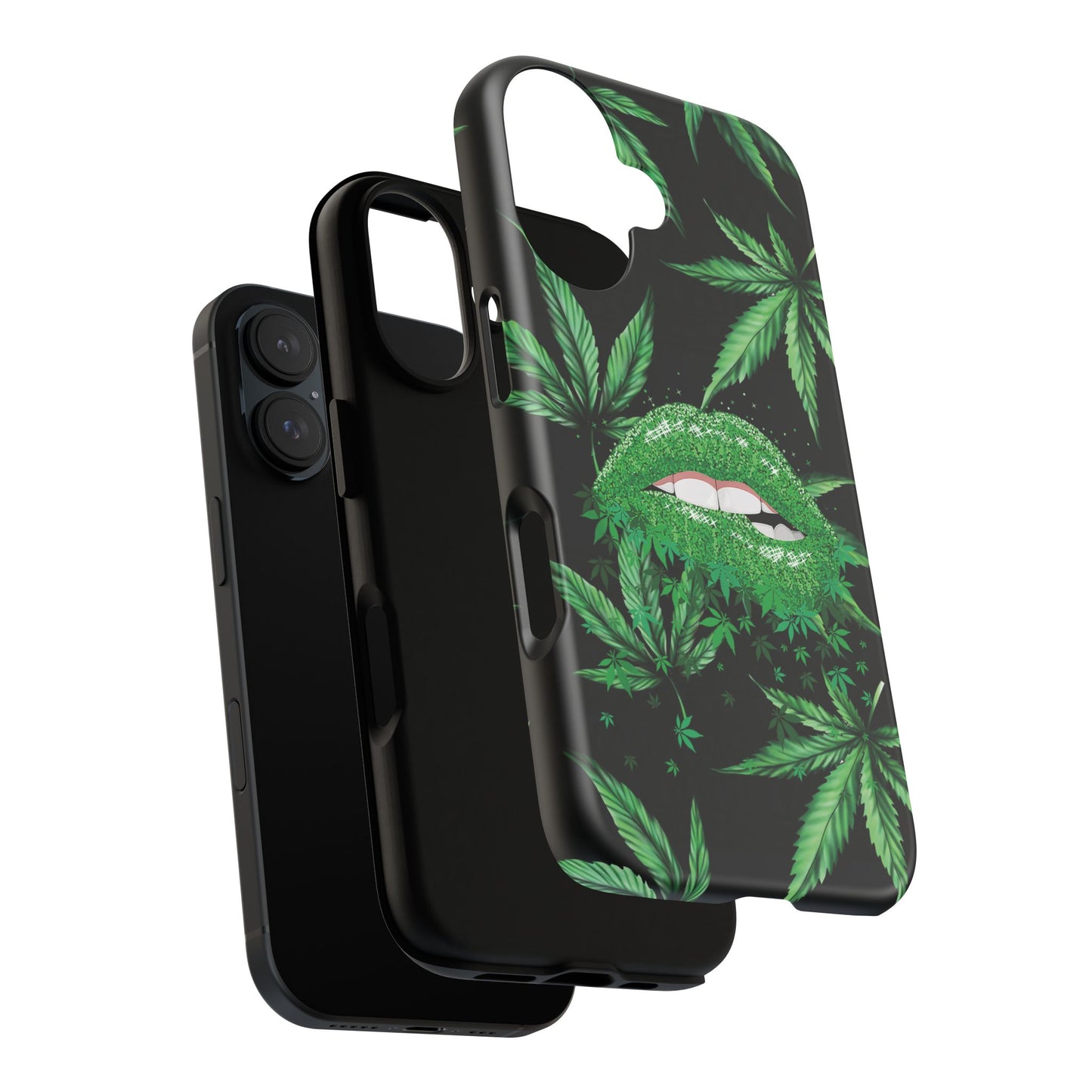 Sparkling Cannabis Lips Phone Case