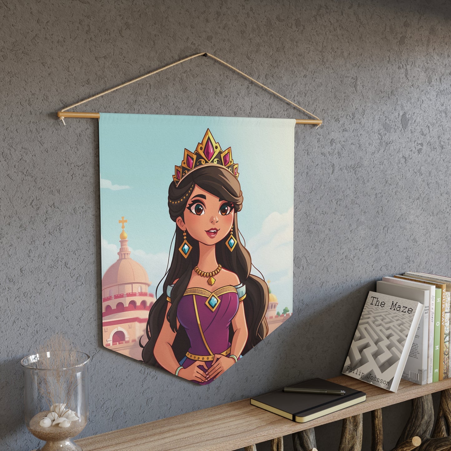 Princess Pennant Wall Banner — Cartoon Royalty Decor for Kids’ Rooms & Nurseries