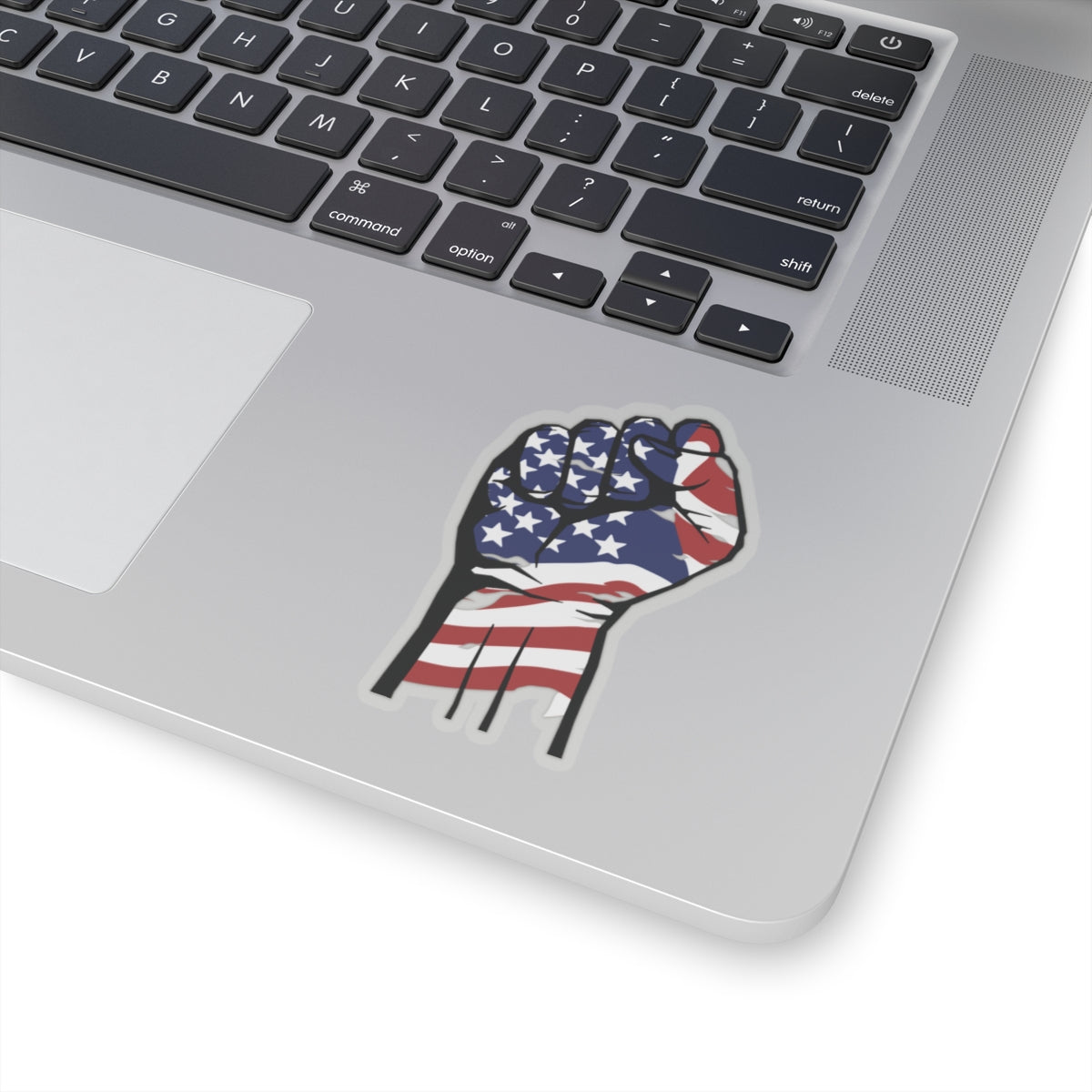 Patriotic Fist Kiss-Cut Stickers - American Flag Design