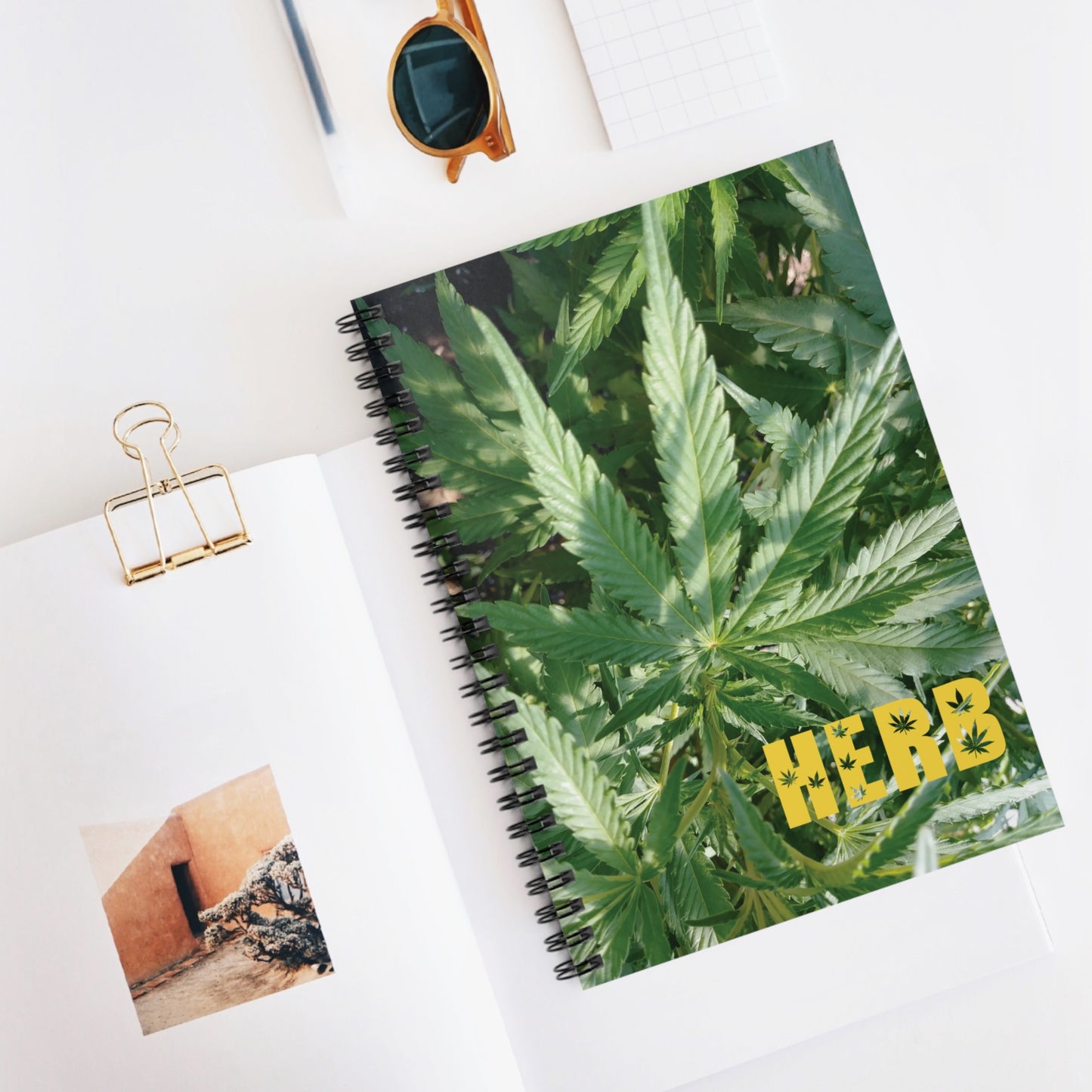 Cannabis Leaf Spiral Notebook