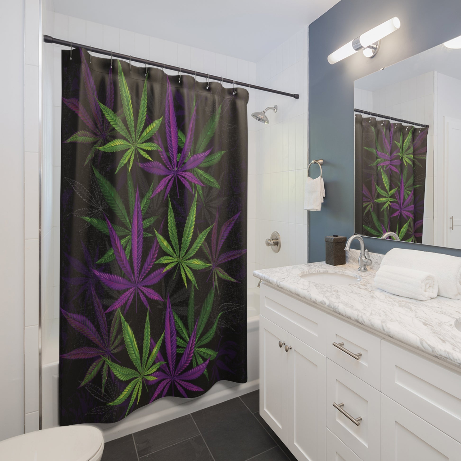 Cannabis Leaf Shower Curtain