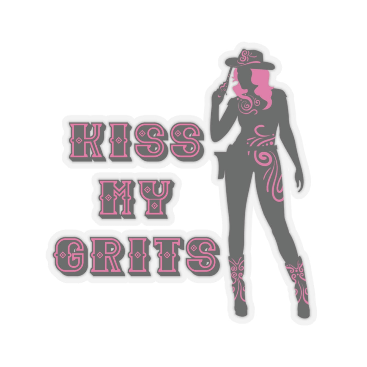 Cowgirl Kiss-Cut Stickers - Kiss My Grits