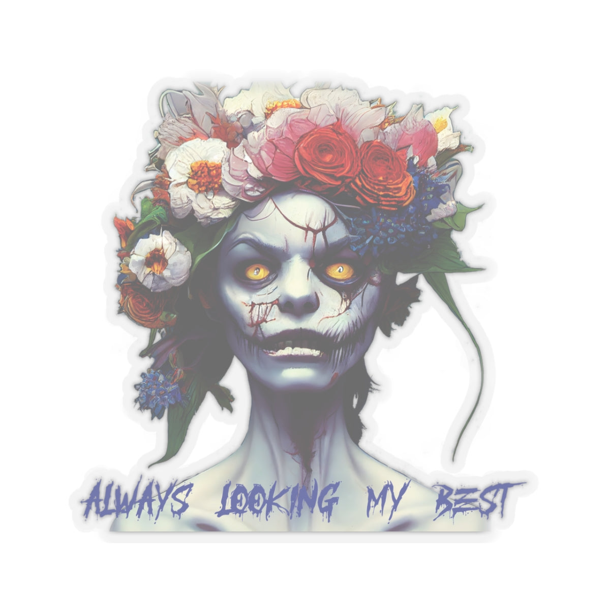 Queen Zombie Kiss-Cut Stickers