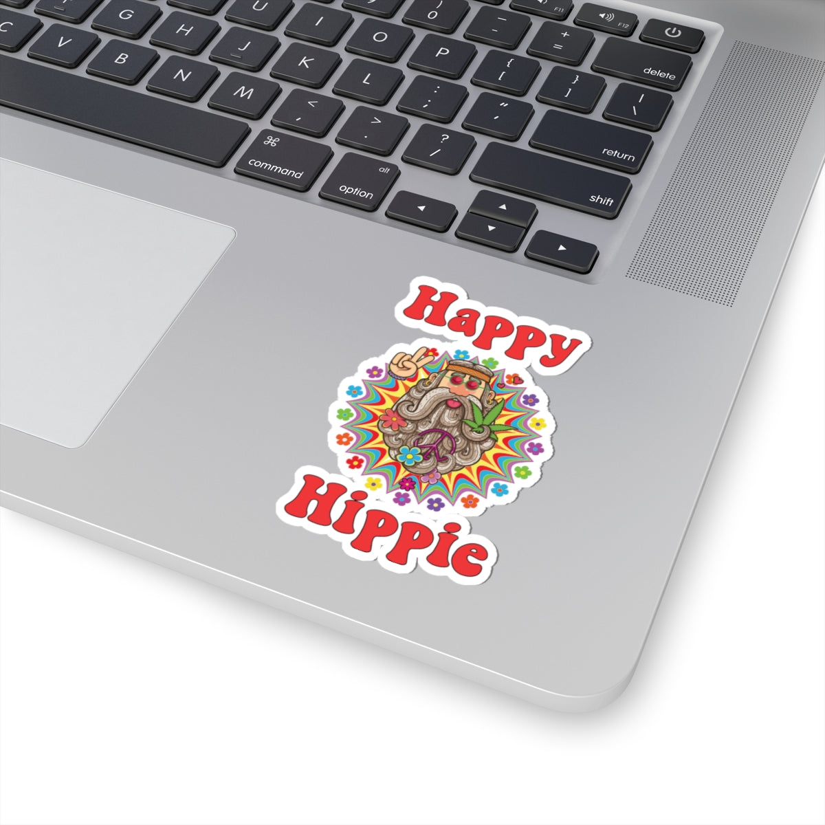 Psychedelic Happy Hippie Kiss-Cut Stickers