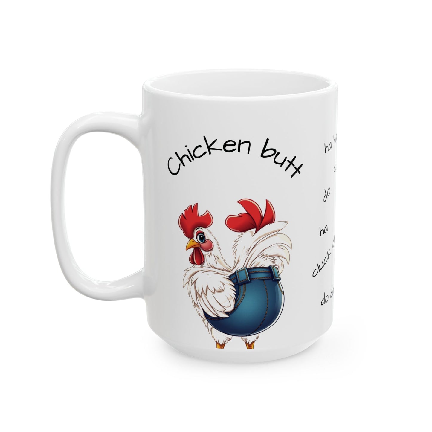 Funny Ceramic Rooster Mug - Guess what?