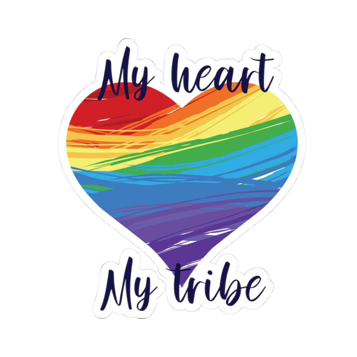 Rainbow Heart Pride - Kiss-Cut Stickers