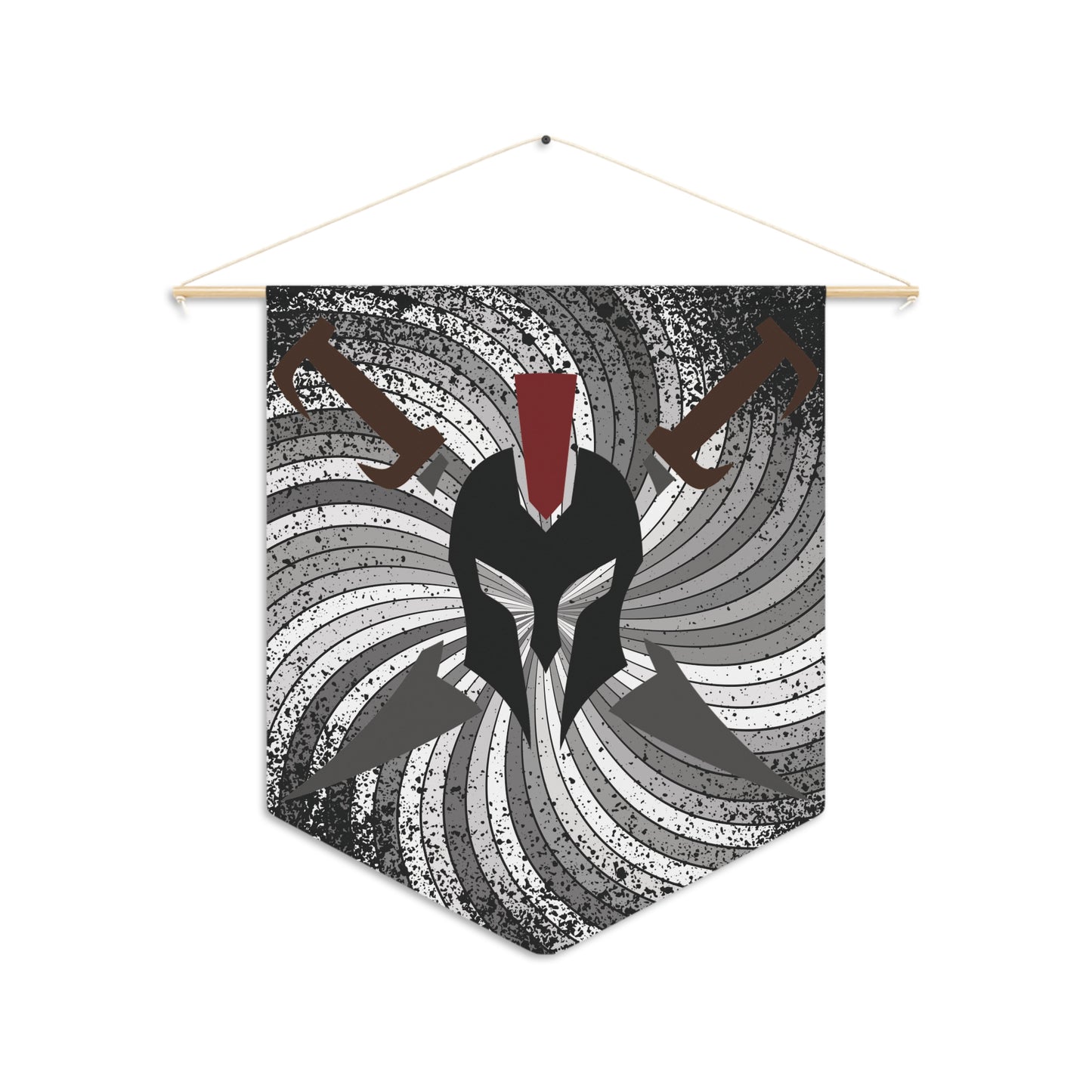 Pennant with Spartan Helmet and Crossed Swords
