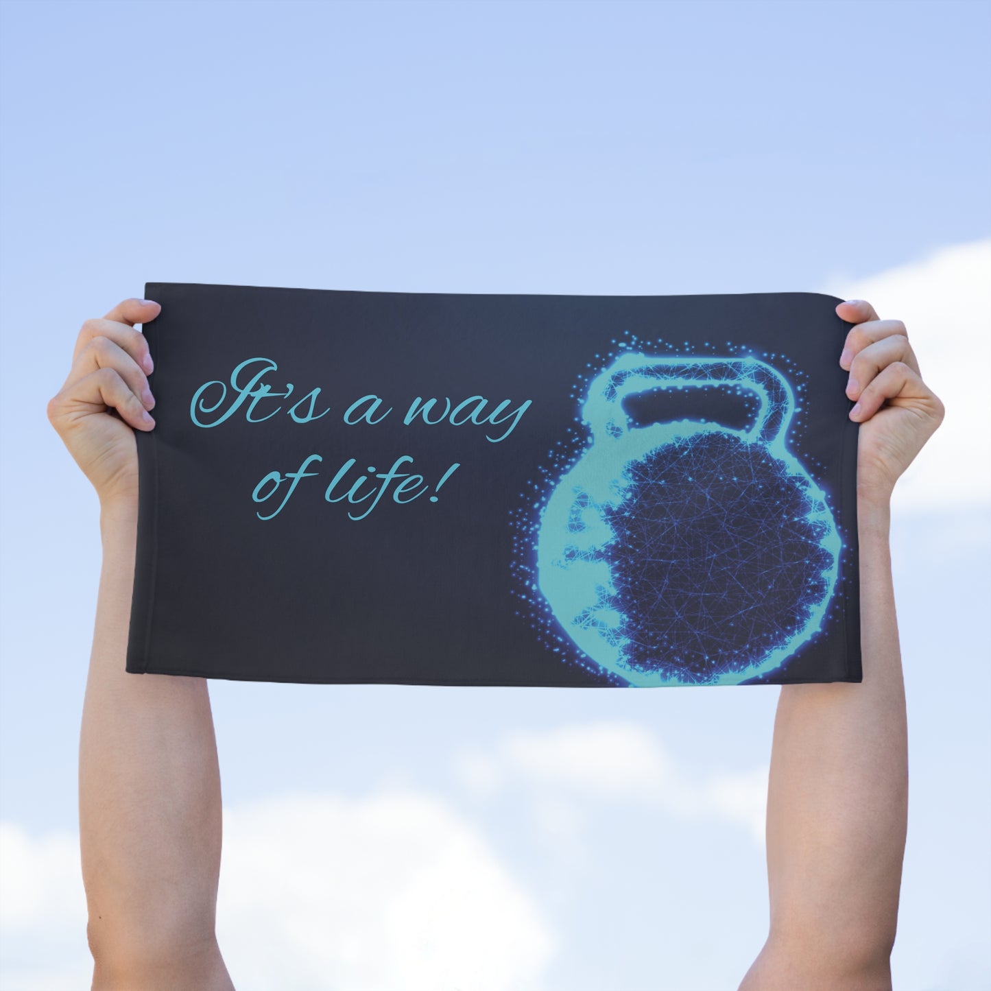 Workout Towel — "It's a Way of Life!" Kettlebell Gym Towel (11x18)