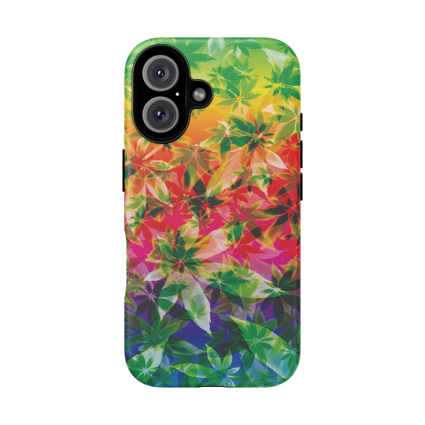 Multicolor Cannabis Leaf Tough Phone Case