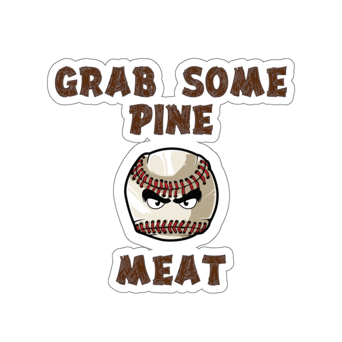 Angry Baseball Die-Cut Stickers - Sports Fan Gift