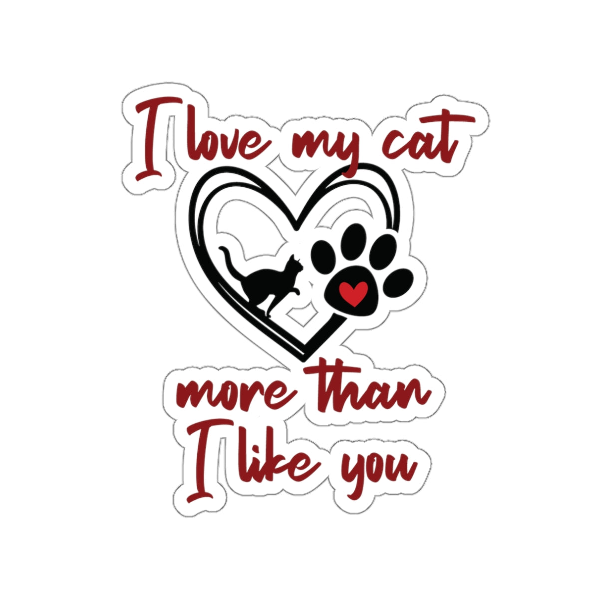 Cat Lovers Die-Cut Stickers