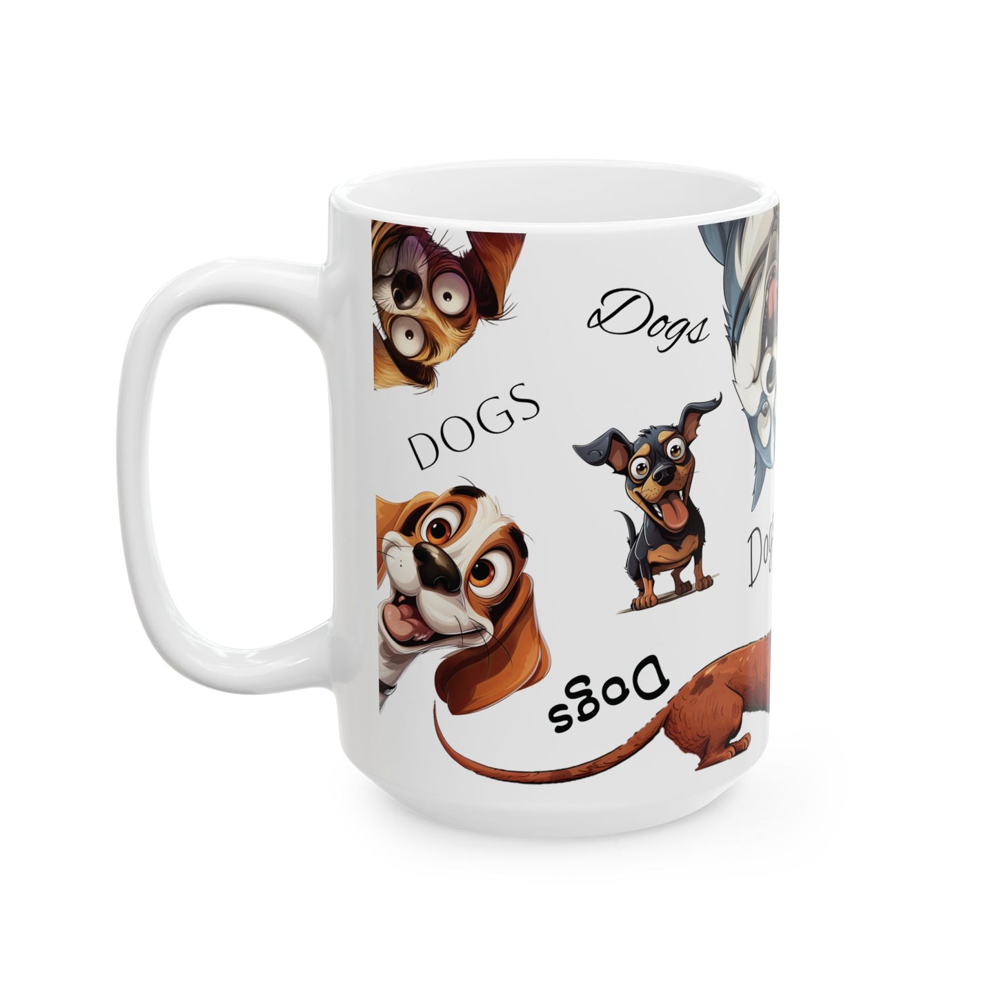 Playful Dogs Ceramic Mug