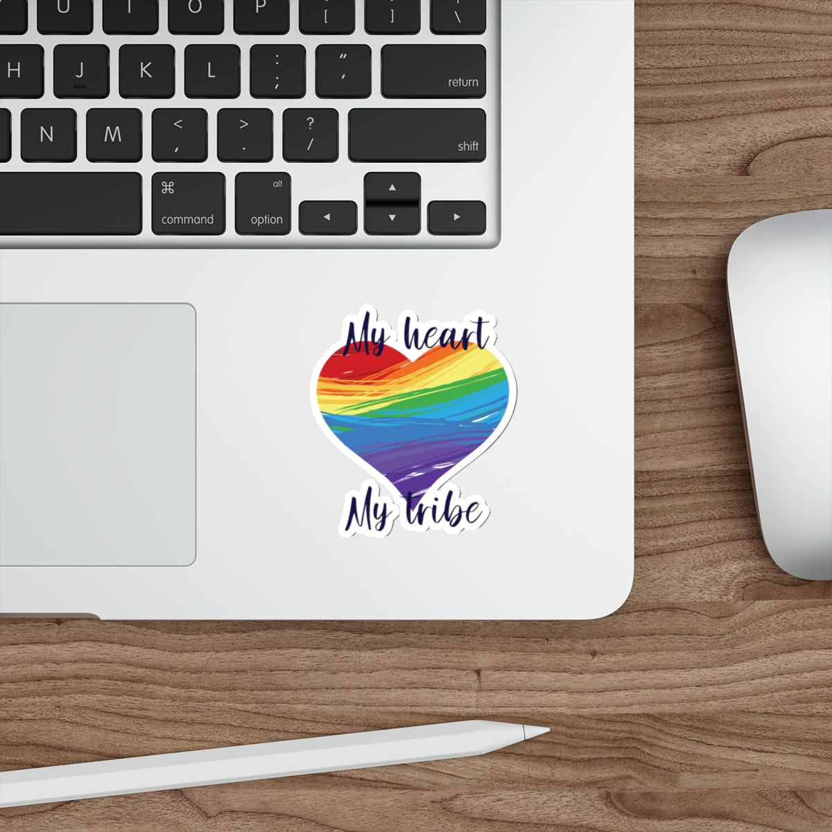 Rainbow Heart Pride Stickers - Die-Cut