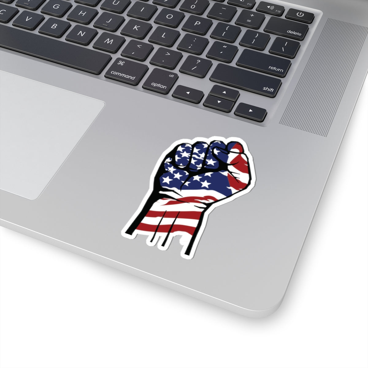 Patriotic Fist Kiss-Cut Stickers - American Flag Design