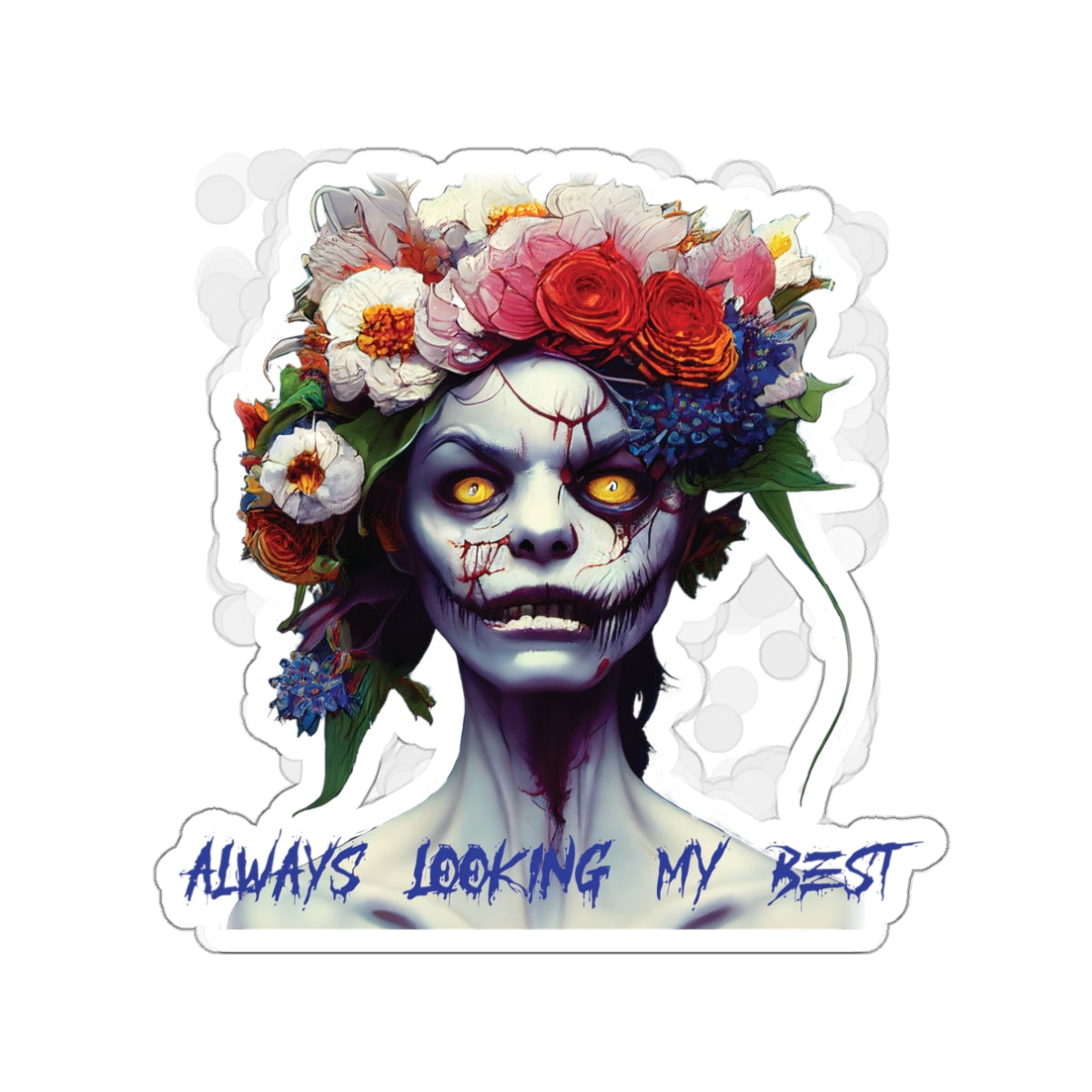 Zombie Woman Die-Cut Stickers