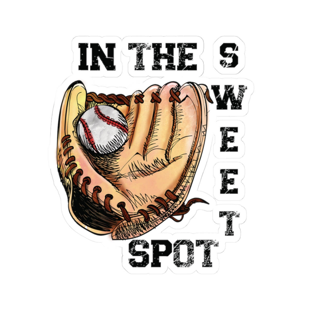 Baseball Glove Kiss-Cut Stickers
