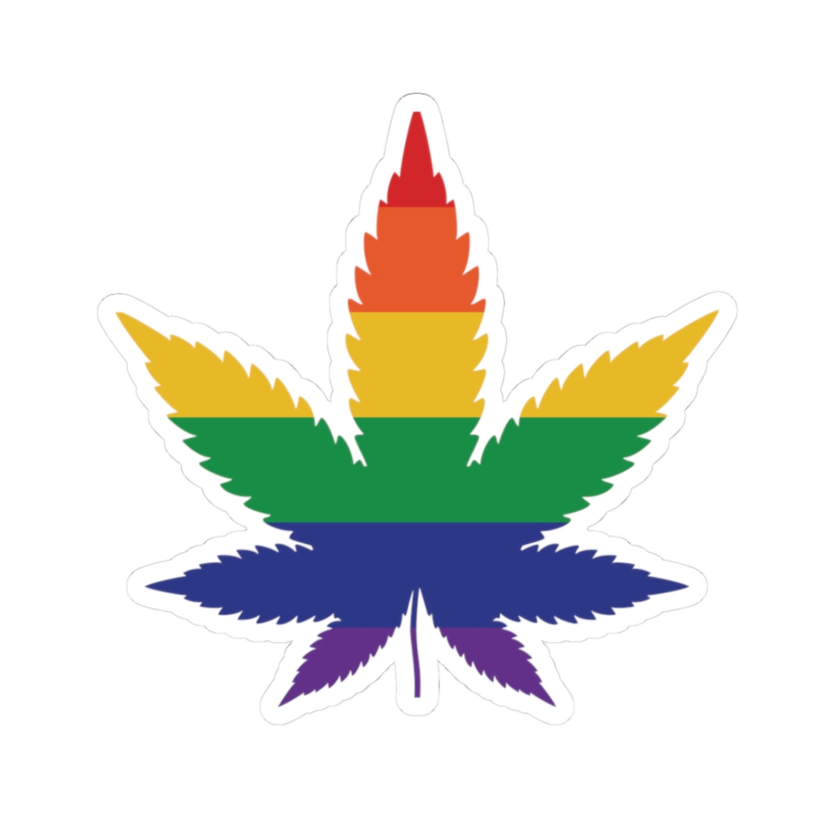 Pride Cannabis Leaf Stickers