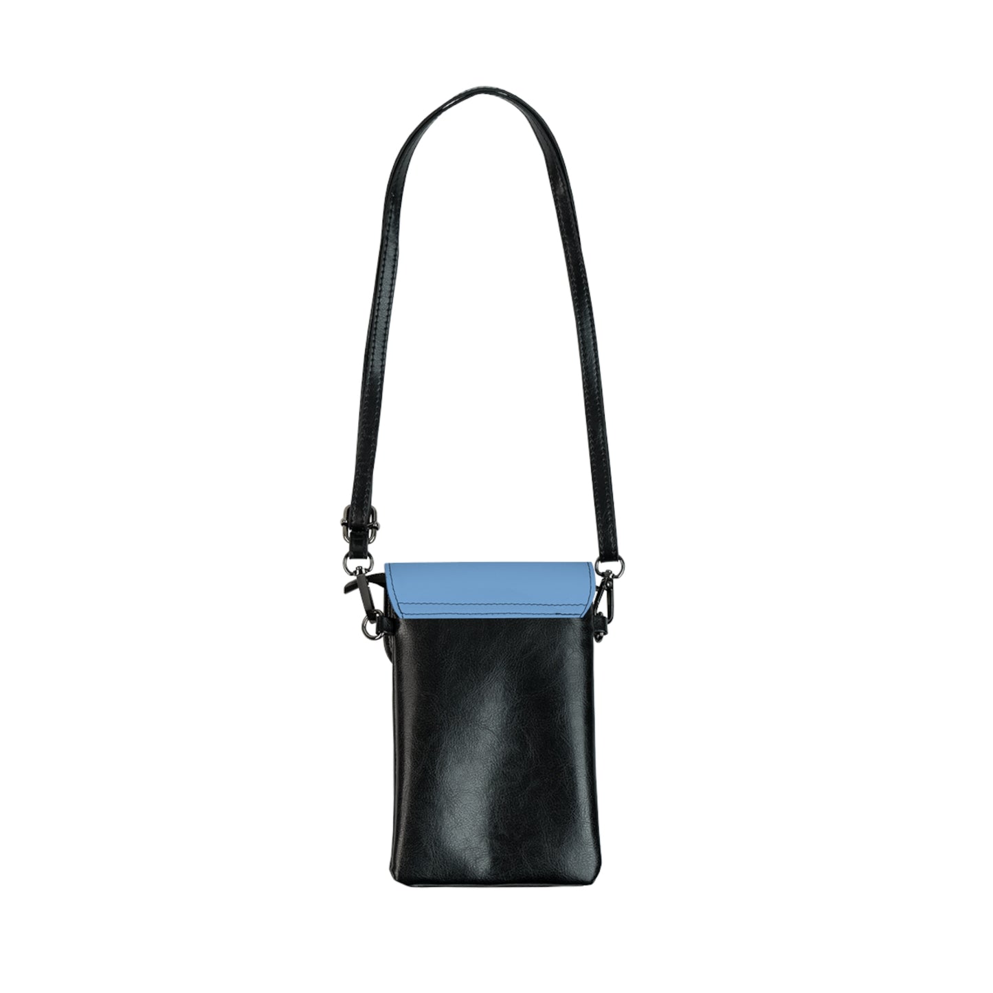 Cross-Body Phone Wallet-Blue abstract
