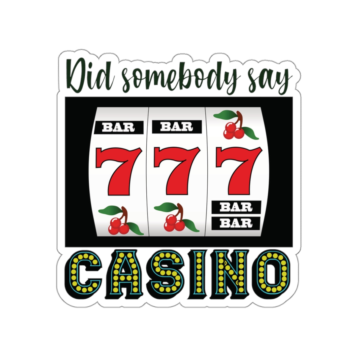 Casino Slot Machine Stickers
