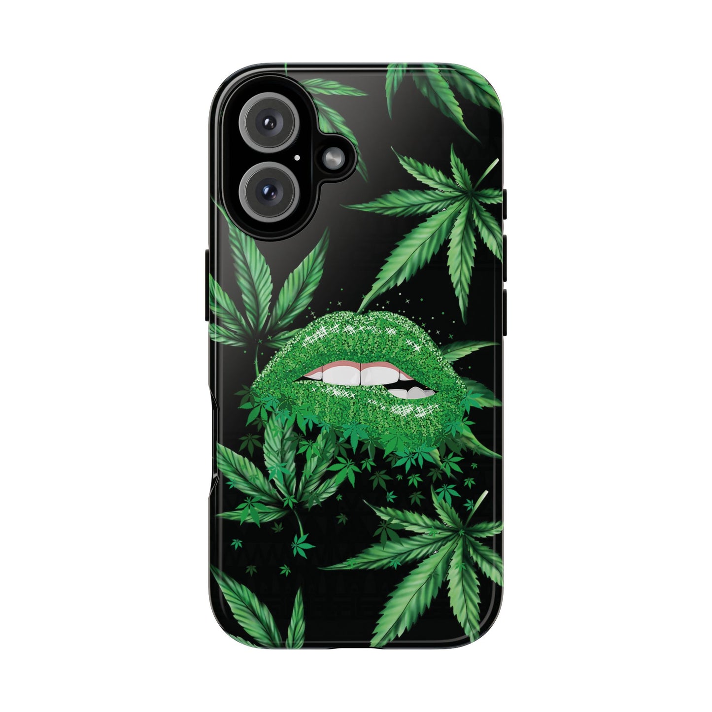 Sparkling Cannabis Lips Phone Case