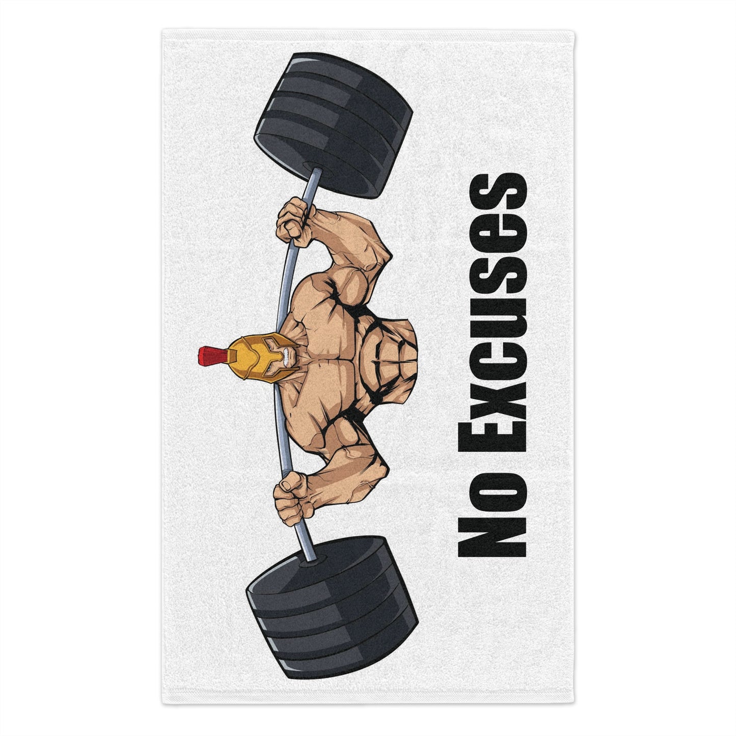 Gym Towel - Spartan Bodybuilder No Excuses Design