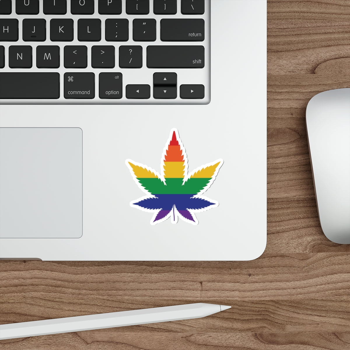 Rainbow Pride Pot Leaf Die-Cut Stickers