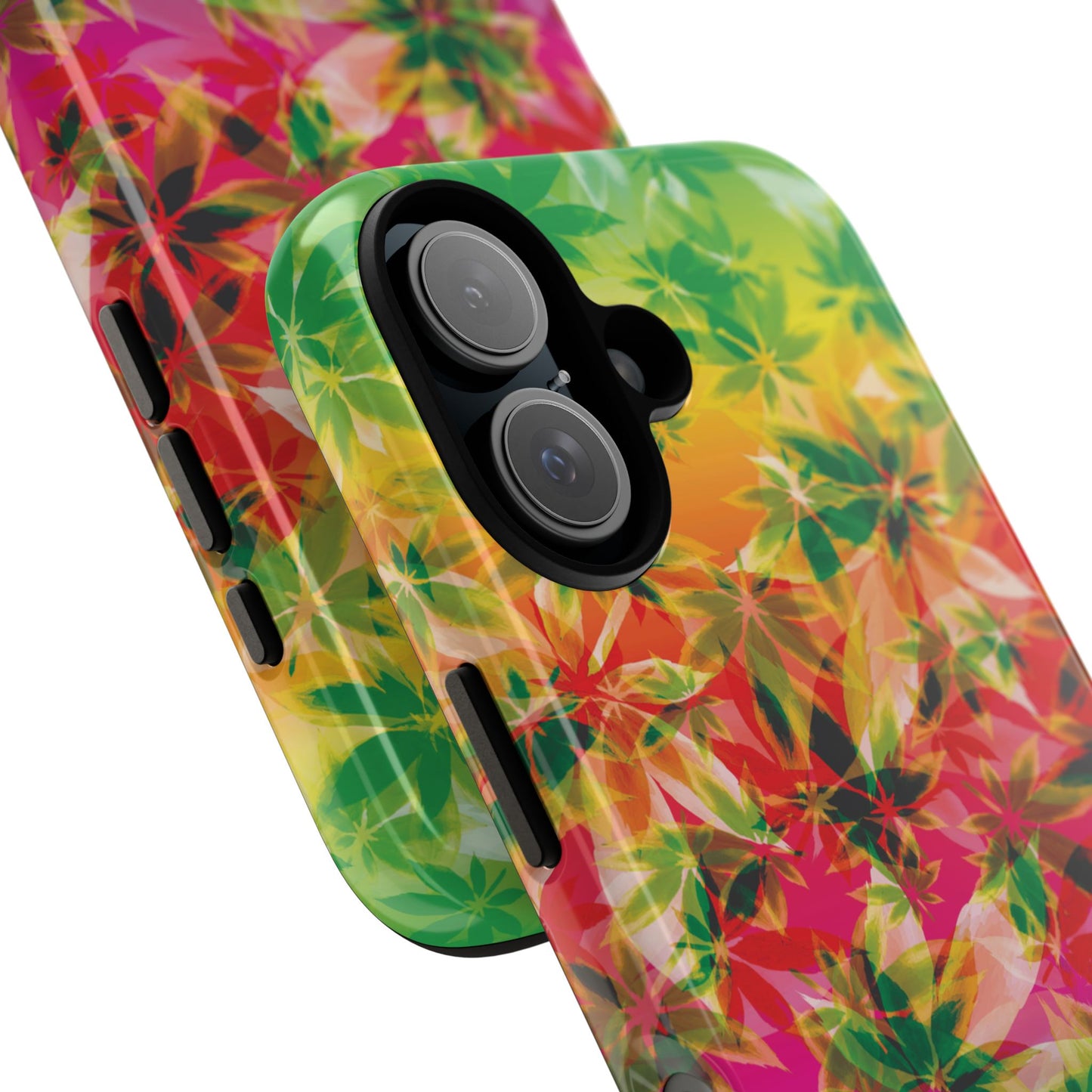 Multicolor Cannabis Leaf Tough Phone Case