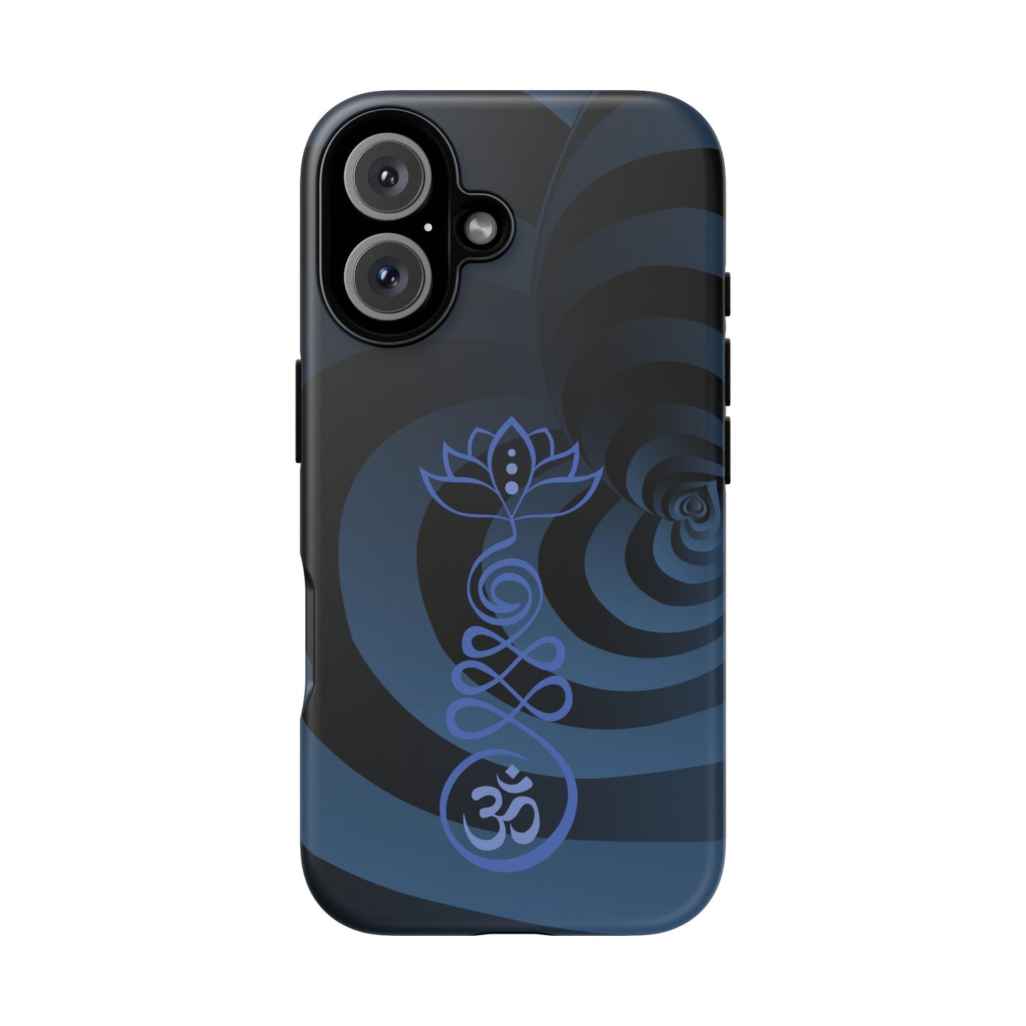 Serene Spiritual Phone Case with Lotus and Om Design