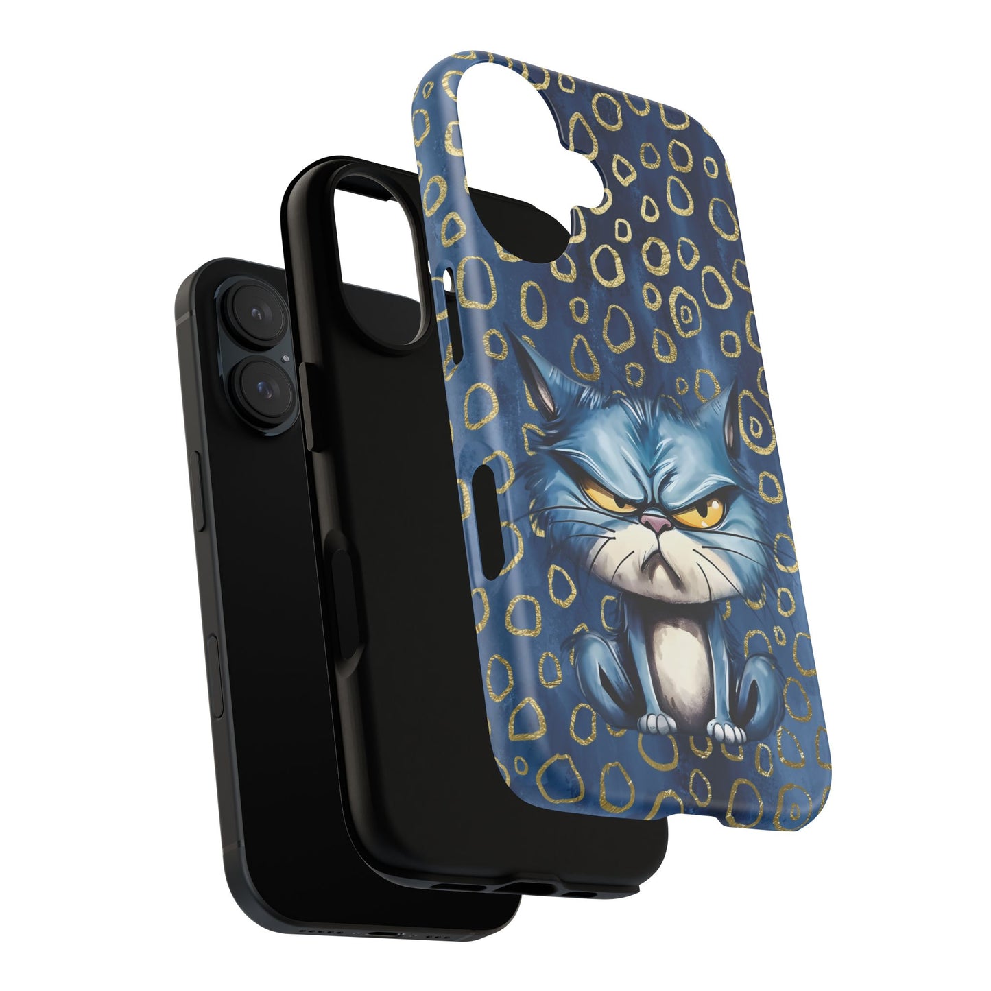 Tough Cases - Angry Blue Kitty