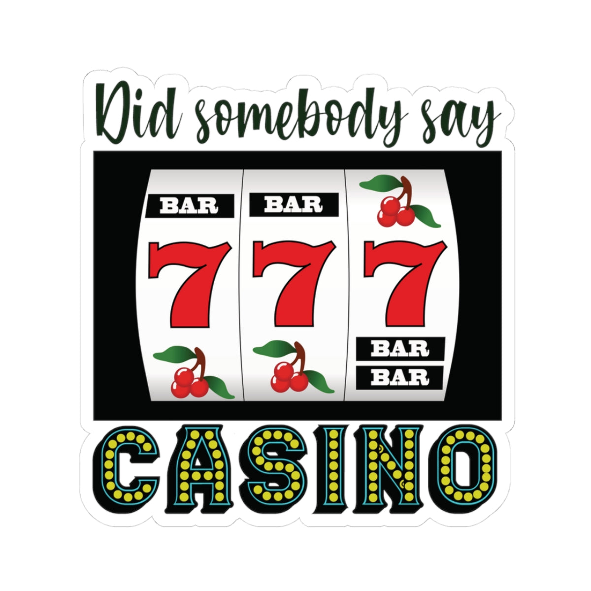 Casino Slot Machine Kiss-Cut Stickers