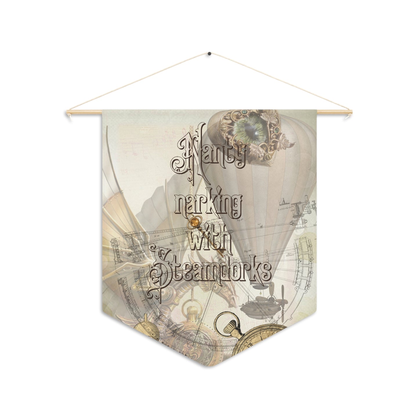 Steampunk Wall Pennant-earth tones