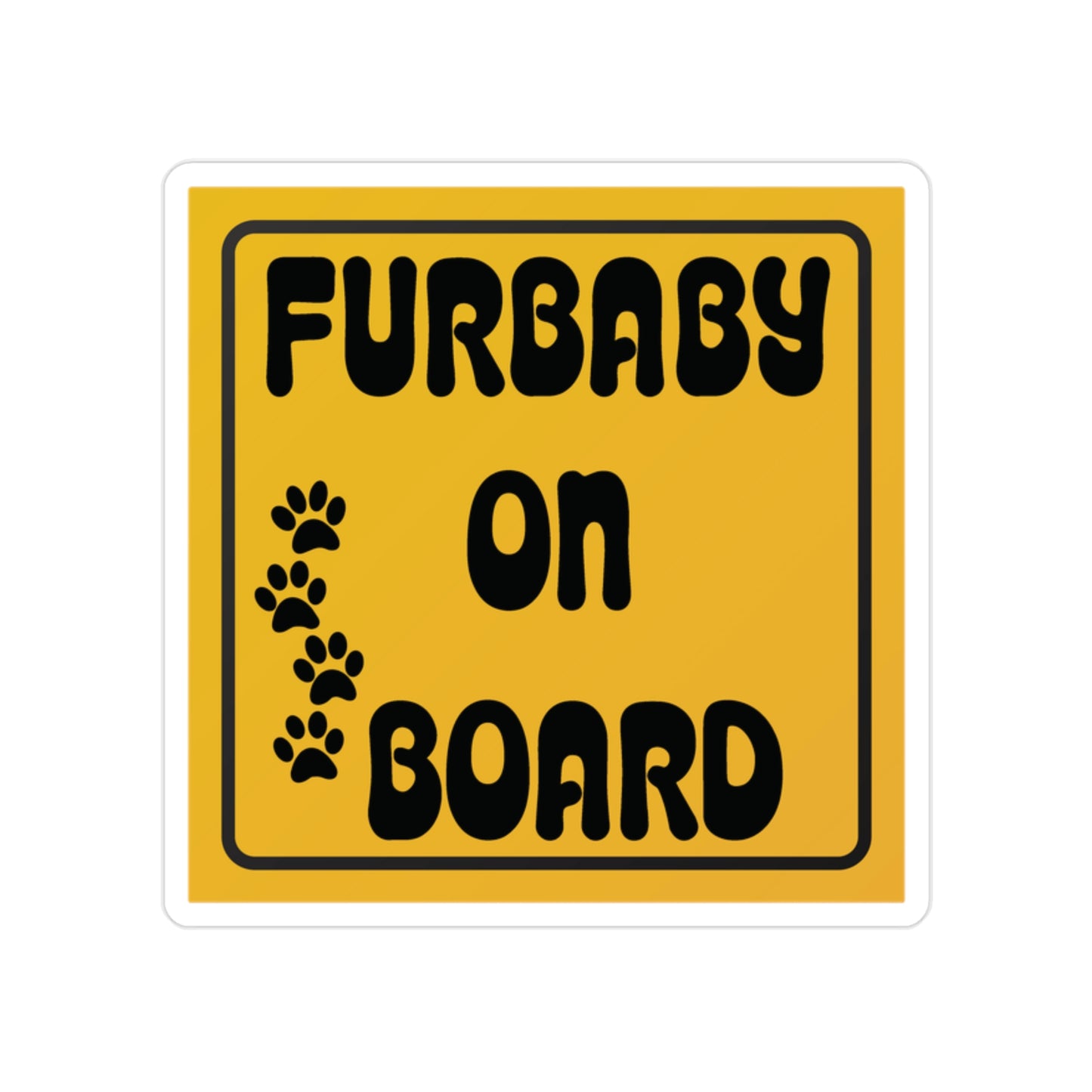 Die-Cut Stickers - 'FURBABY ON BOARD'