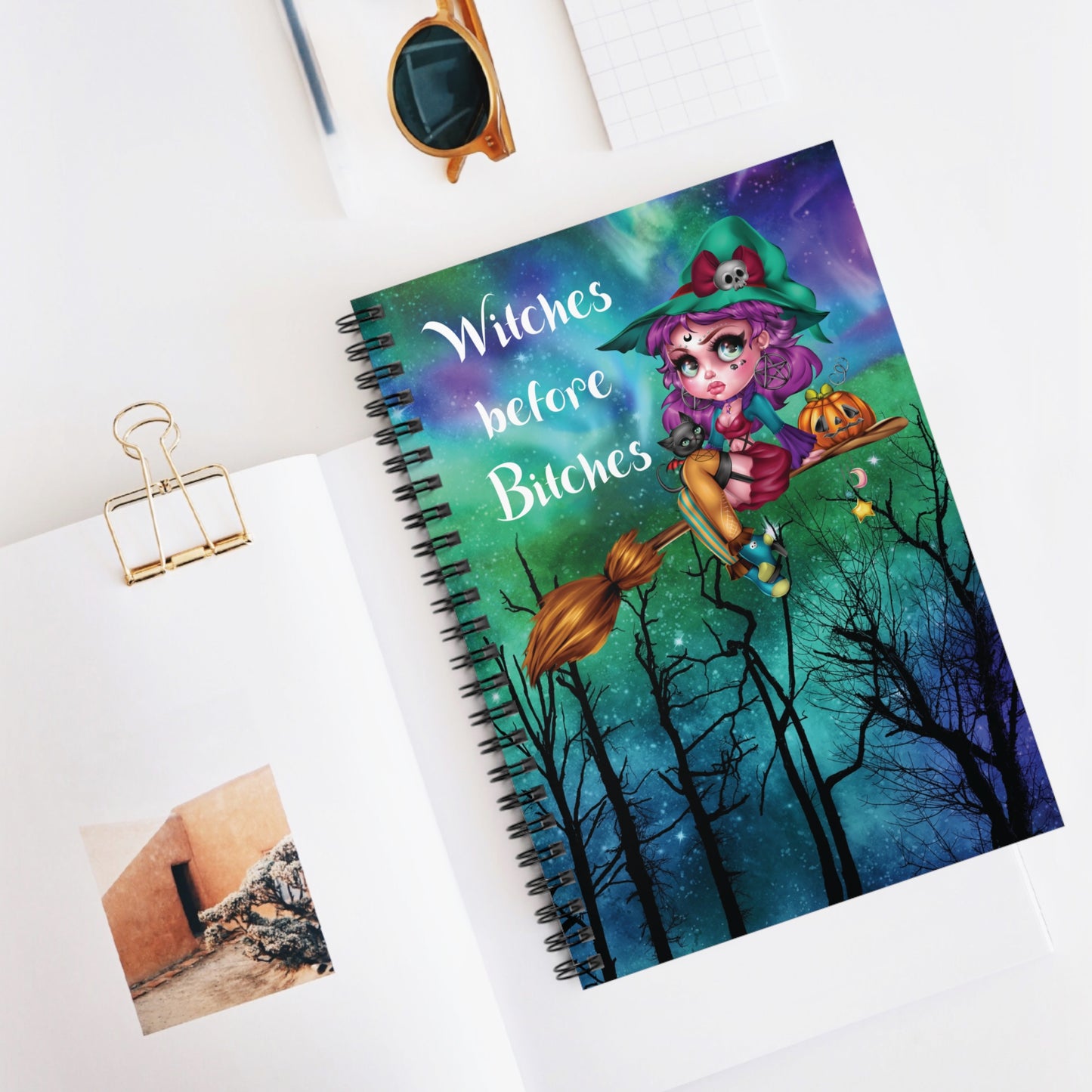 Colorful Witch Spiral Notebook