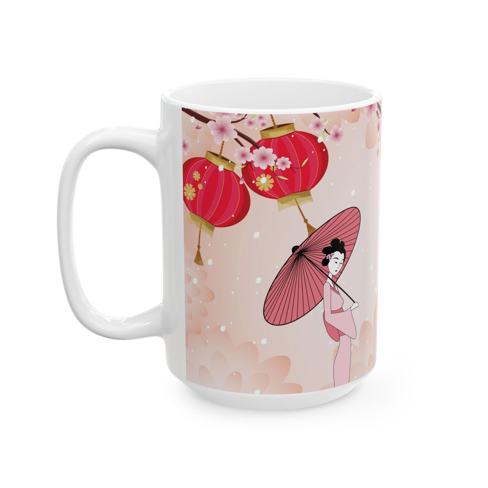 Ceramic Mug with Traditional Japanese Design