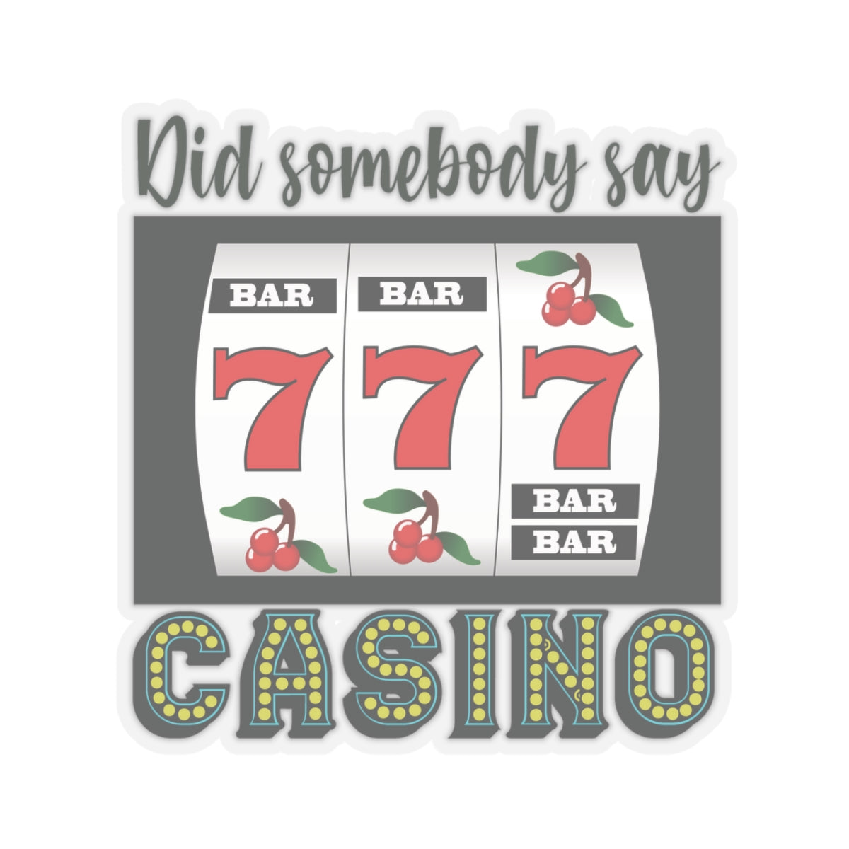 Casino Slot Machine Kiss-Cut Stickers