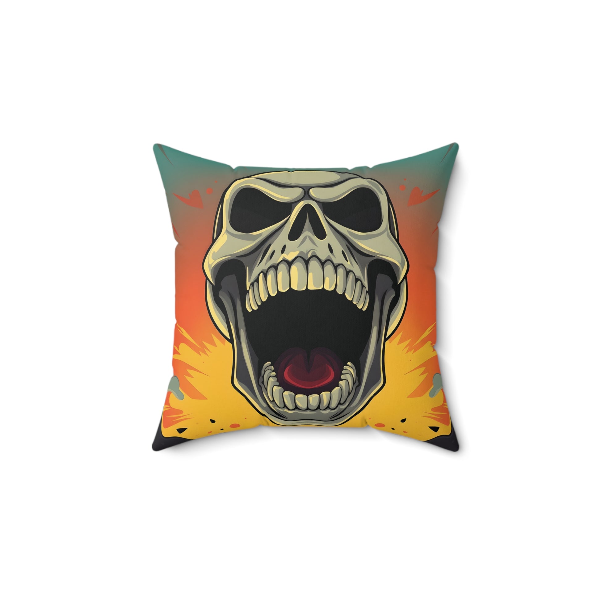 Scream Pillow-- Screaming Skull Image