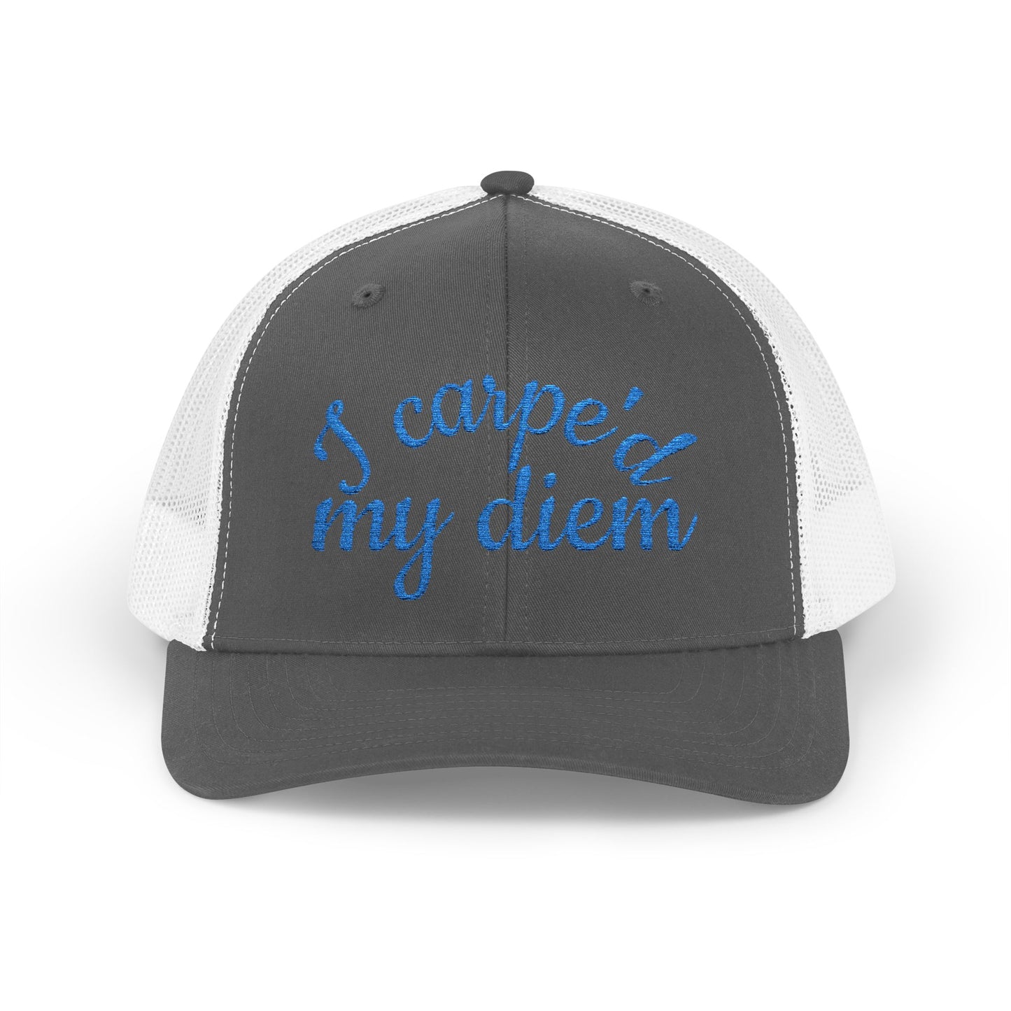 Snapback Trucker Cap-Humorous "I Carpe'd My Diem"