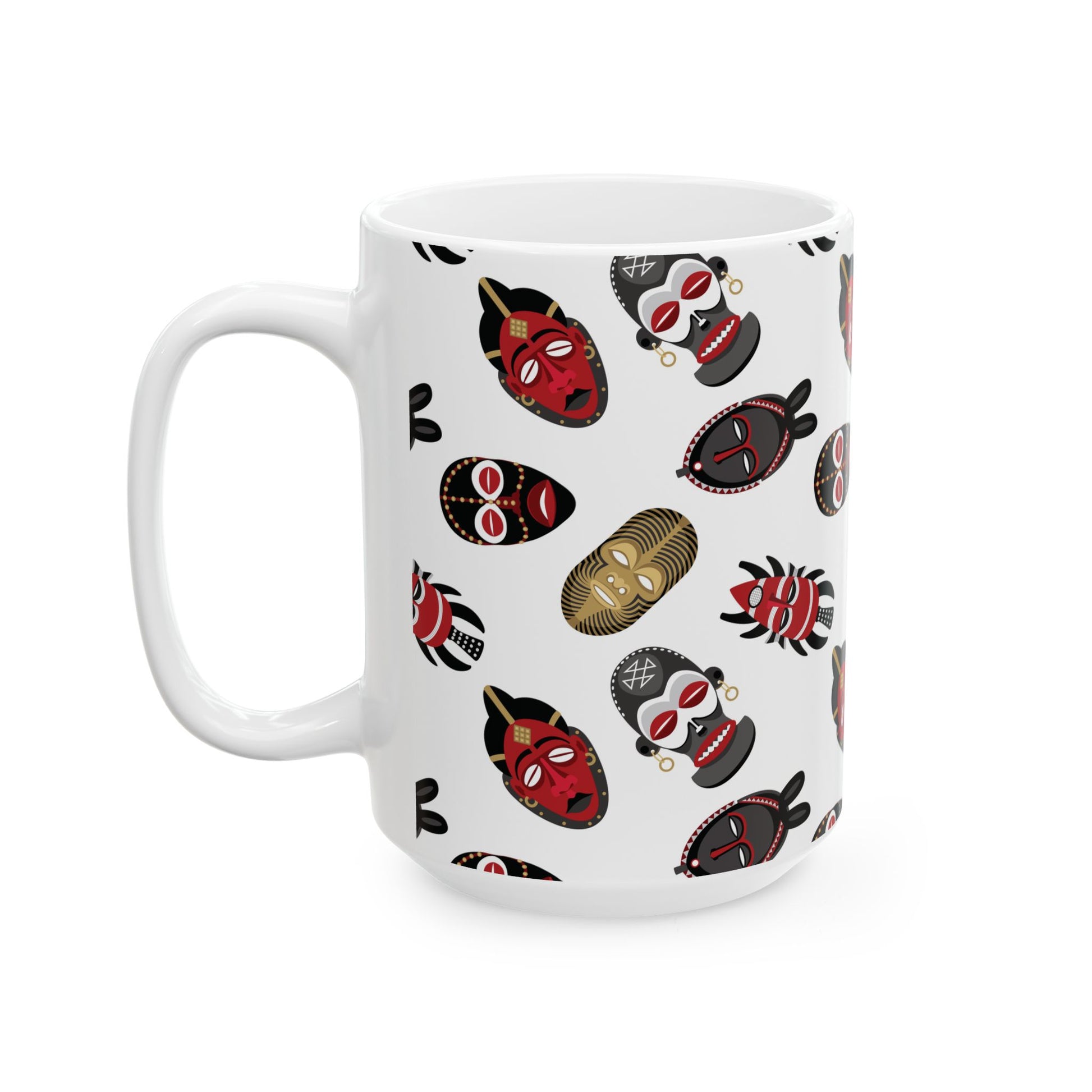 Vibrant Tribal Mask Ceramic Mug