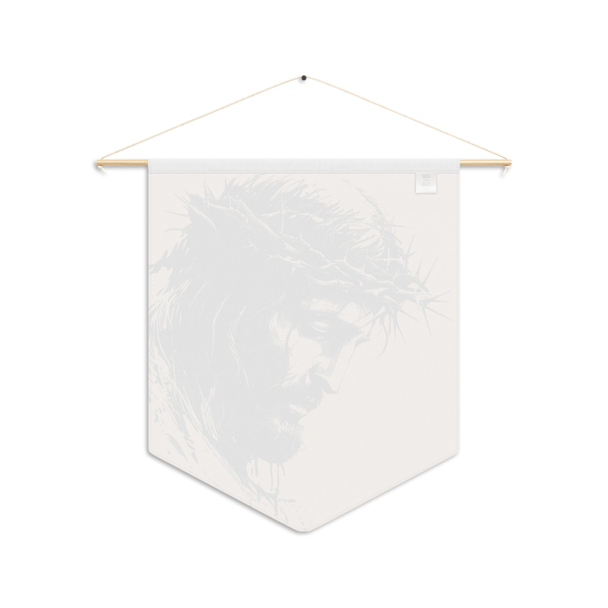 Religious Pennant - Jesus with Crown of Thorns Wall Banner