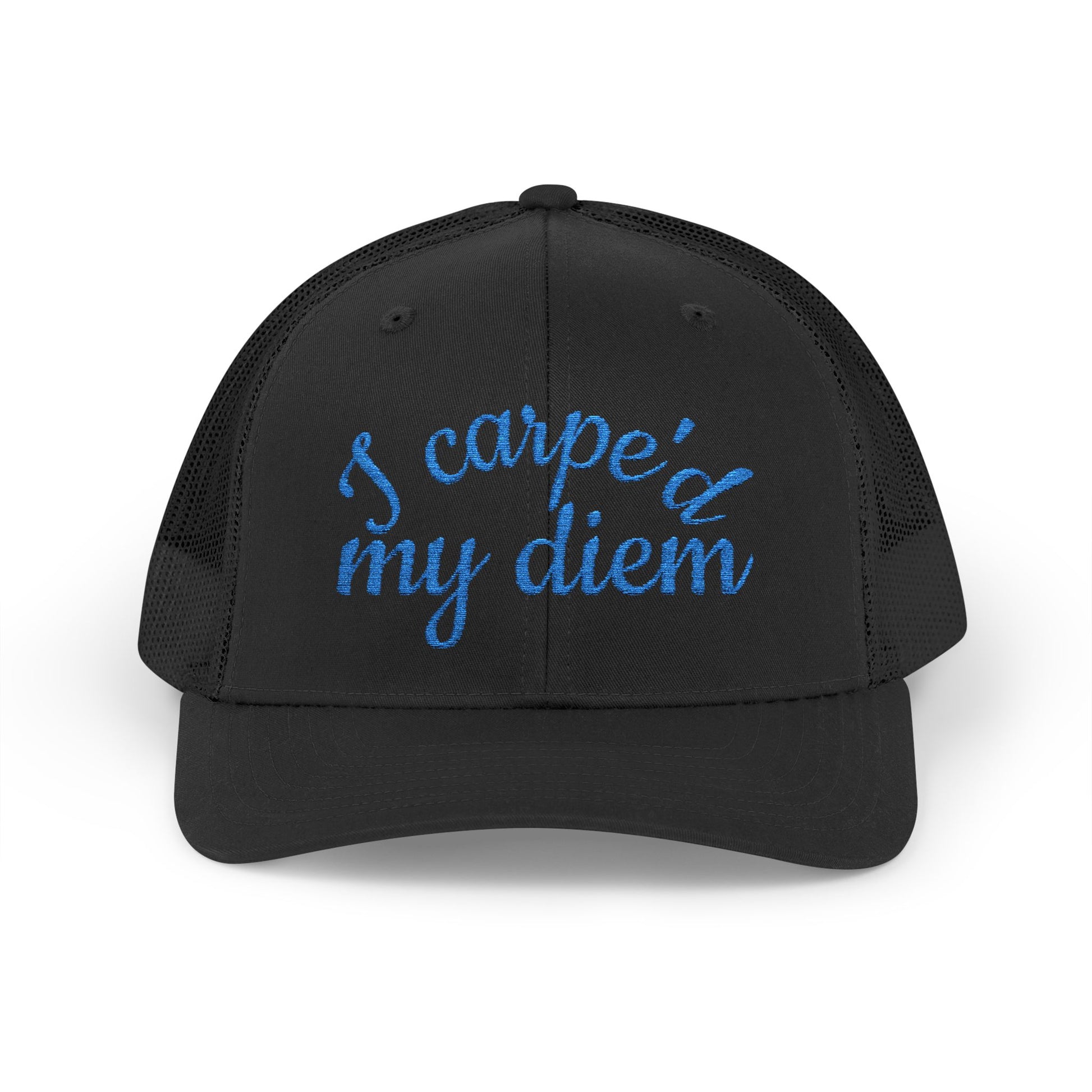 Snapback Trucker Cap-Humorous "I Carpe'd My Diem"