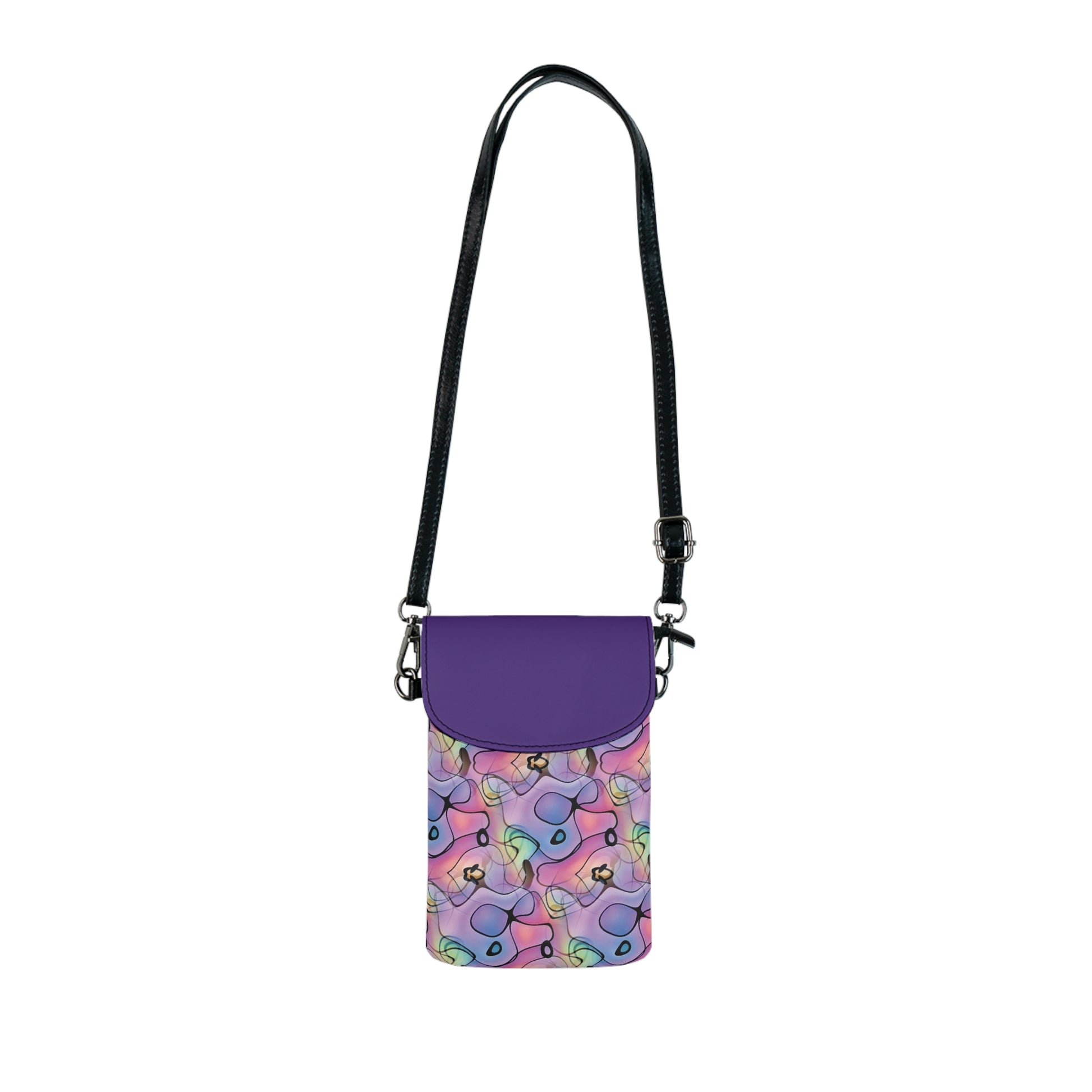 Phone Wallet - Purple Abstract Print