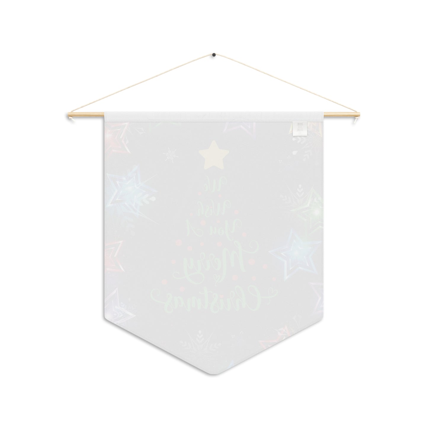 Christmas Pennant Banner - "We Wish You a Merry Christmas" Holiday Wall Hanging