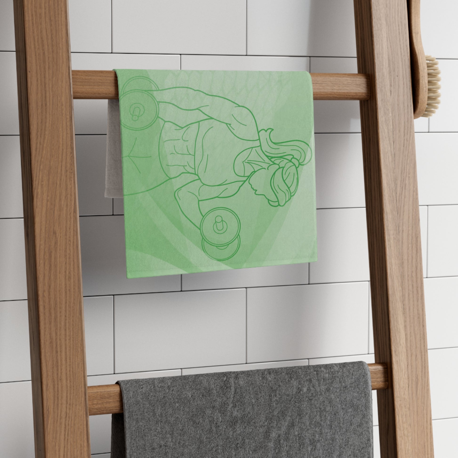 Workout Towel — Green Fitness Gym Workout Towel (11x18)