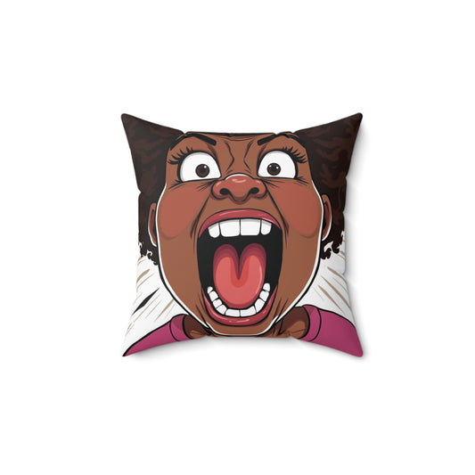 Bold Expression Throw Pillow - Fun Home Decor, Gift for Friends, Living Room Accent, Unique Birthday Present, Humor Decor
