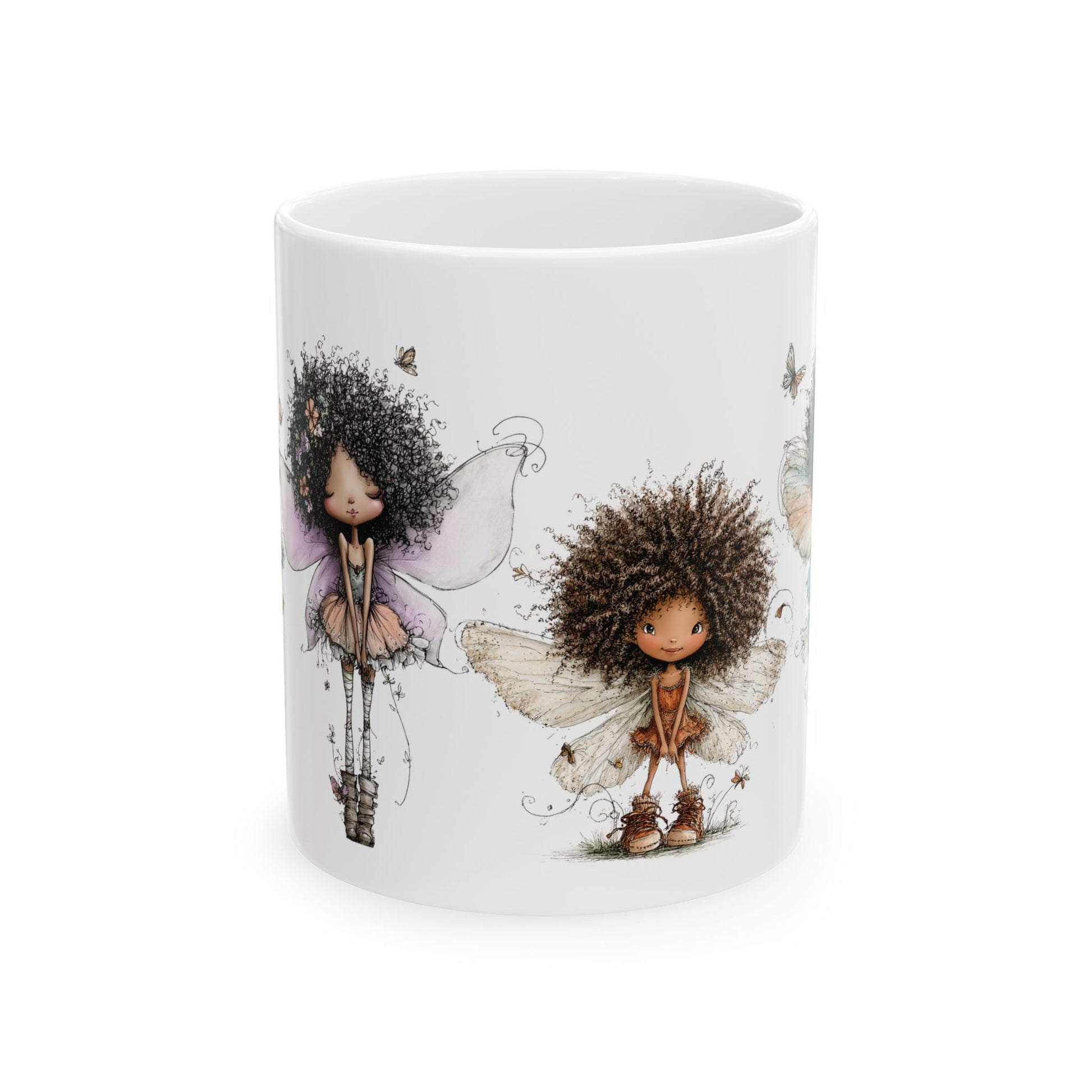 Whimsical Fairy Mug — Cute Little Fairy Girls Ceramic Cup (11oz)