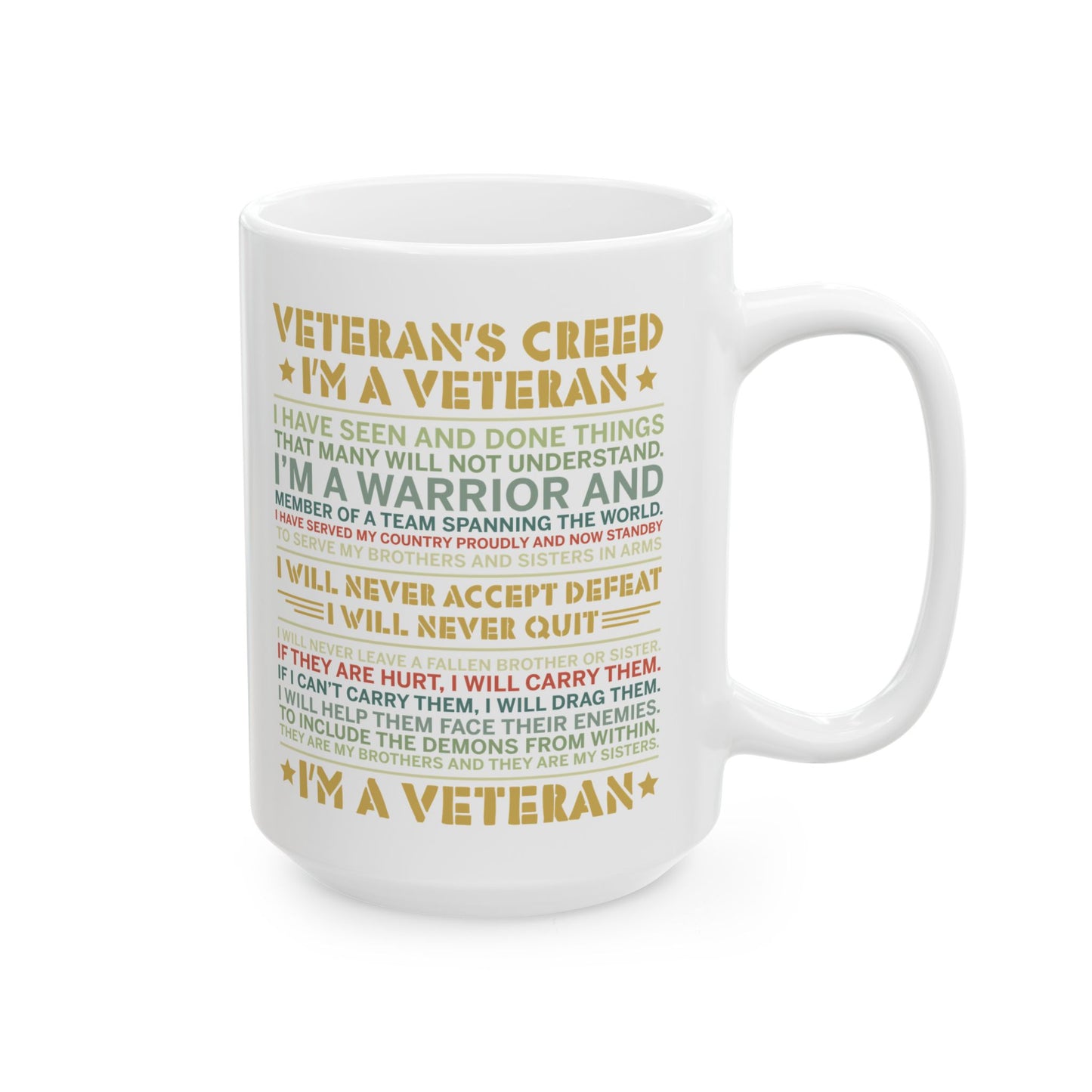Veteran Pride Ceramic Mug